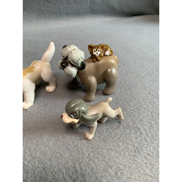 Disney Dodger Dog Anastasia Pooka 101 Dalmatians Figurine Set - 5 Dogs - Picture 2 of 6